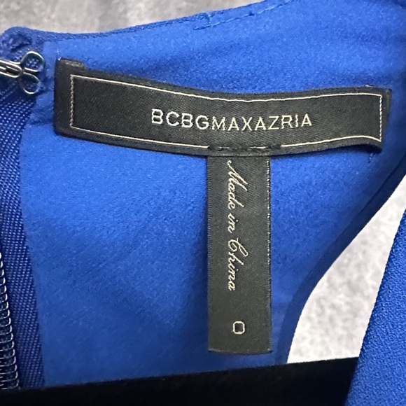 BCBGMaxAzria Royal Blue V-Neck Mini Dress - Picture 2 of 4